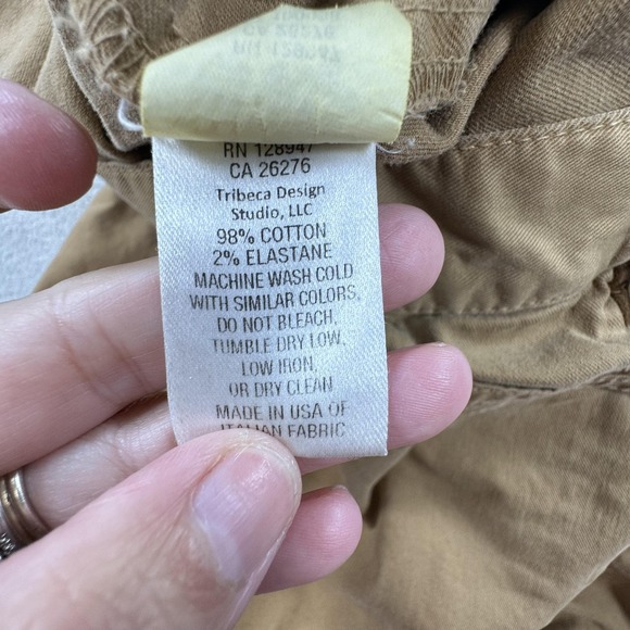 Nili Lotan Pants Womens 6 Brown Tan Utility Twill Carpenter Patch Pocket USA - Picture 9 of 14